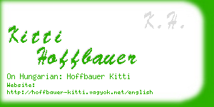 kitti hoffbauer business card